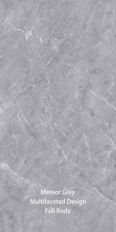 600X1200mm Σύγχρονη πέτρα μίμηση γκρίζα γυαλισμένα πλακάκια πορσελάνης για εσωτερικό / εξωτερικό δωμάτιο