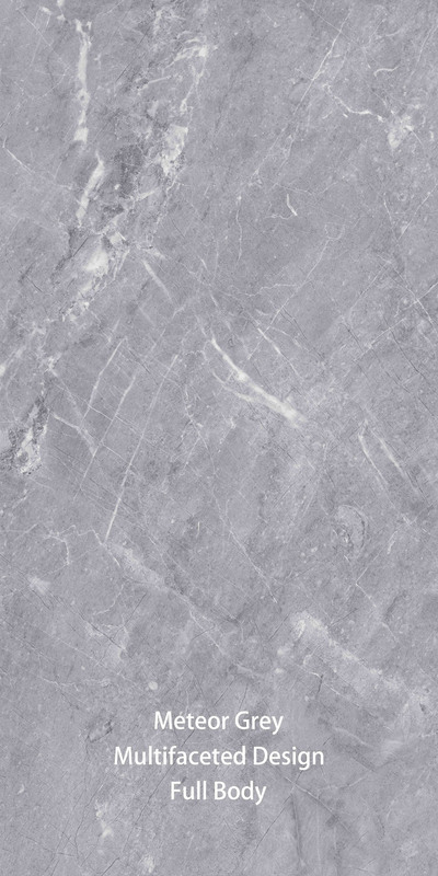 600X1200mm Σύγχρονη πέτρα μίμηση γκρίζα γυαλισμένα πλακάκια πορσελάνης για εσωτερικό / εξωτερικό δωμάτιο