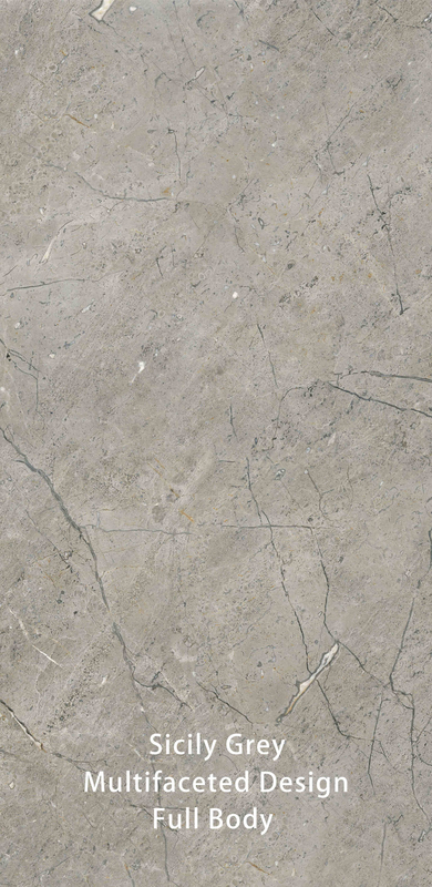 600 X 1200 MM Γκρι Βίντεζ με υφή πέτρας αντιγραφή επιφάνειας μοντέρνα πλακάκια μπάνιου